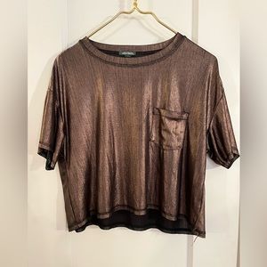 Bronze Shimmer Crop Top